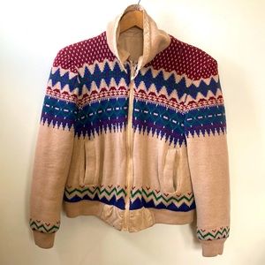Vintage REVERSIBLE Jacket with Argyle Knit Pattern